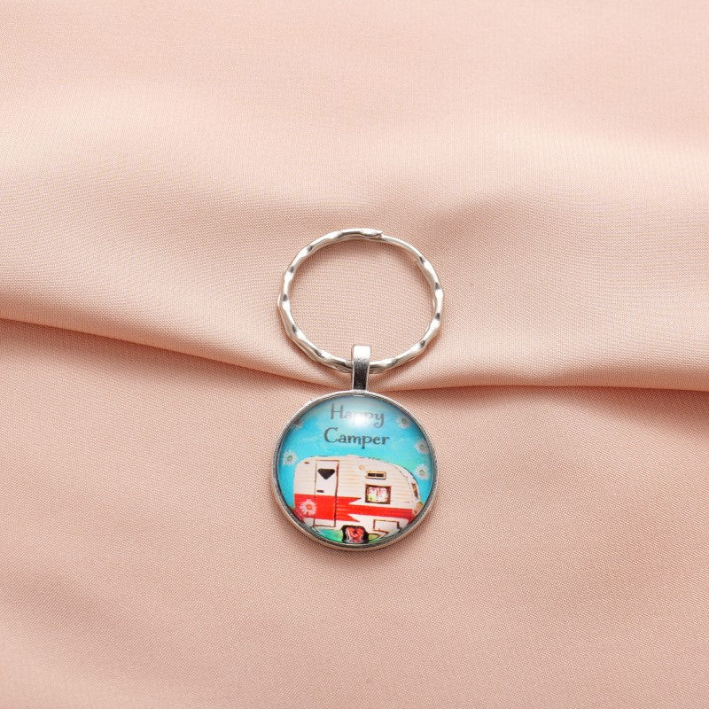 Wholesale Butterfly Time Gem Metal Keychain